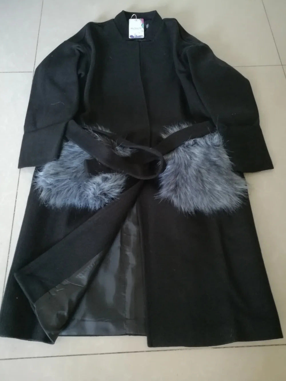 Women Autumn Winter Coats Jackets Wool Coat Fur Pocekts Long Parka Warm Outwear Spring Casaco Feminino