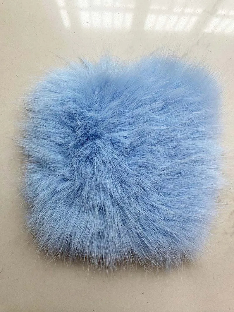 Luxury Fur Coats Long Sleeve Cropped Fluffy Faux Fox Fur Coat Women Pink White Jacket Tops Winter Jackets for Women 2025