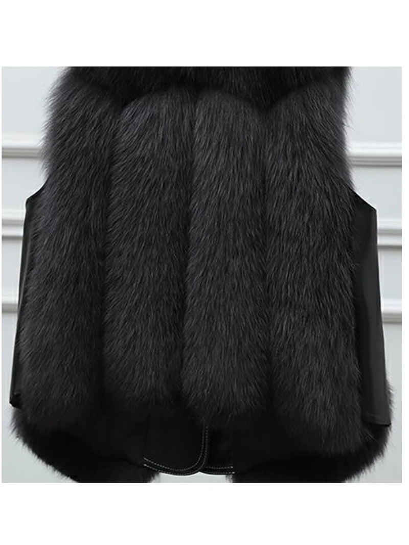 Luxury Fur Coats Long Sleeve Cropped Fluffy Faux Fox Fur Coat Women Pink White Jacket Tops Winter Jackets for Women 2025
