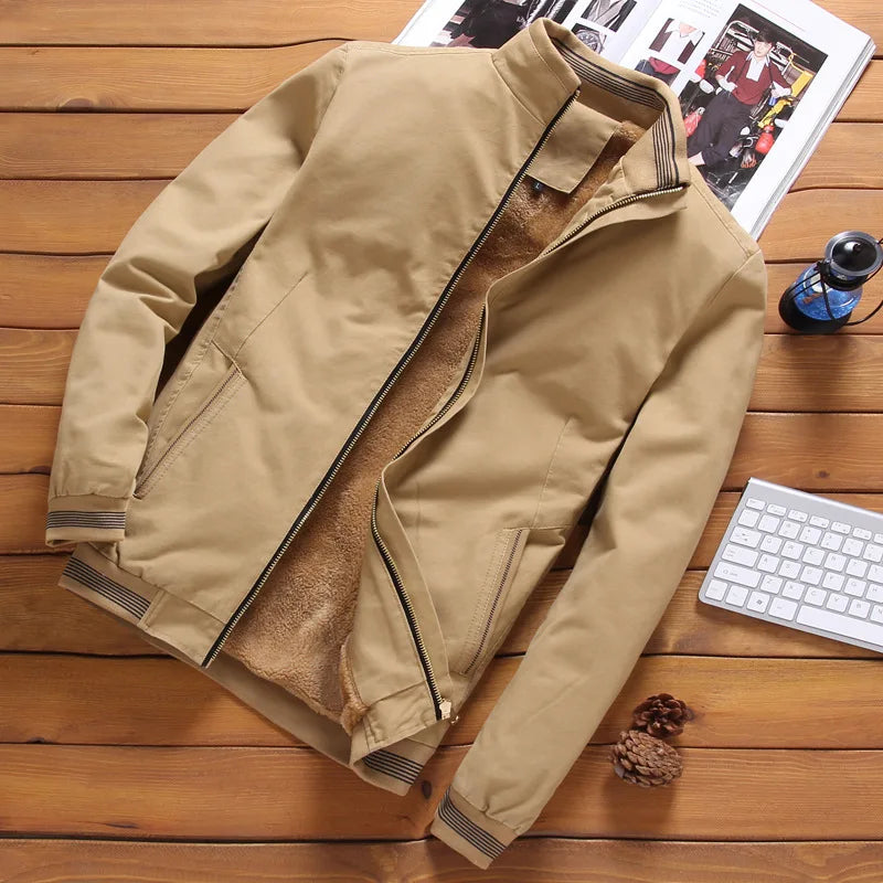 Men Slim Winter Jackets and Coats New Male Fleeces Warm Coats Fit down Jackets Good Quality Men Cotton Spring Jackets Size 5XL
