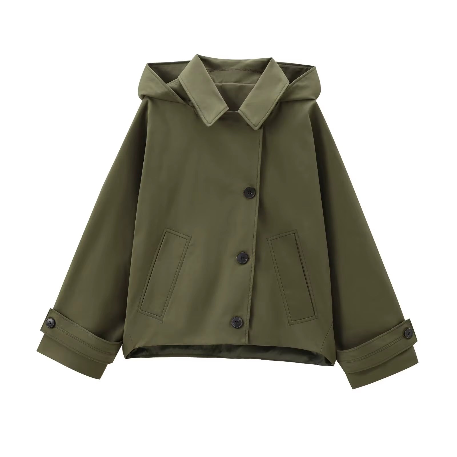 Hooded Women'S Trench Coat Long Sleeve Women'S Windbreaker New in Coats and Jackets for Women Winter Coats Woman Trench