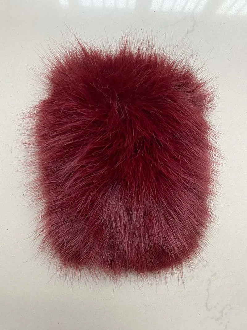 Luxury Fur Coats Long Sleeve Cropped Fluffy Faux Fox Fur Coat Women Pink White Jacket Tops Winter Jackets for Women 2025